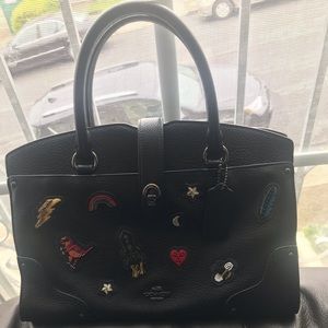 Coach Mercer  Black Soft Grain Leather